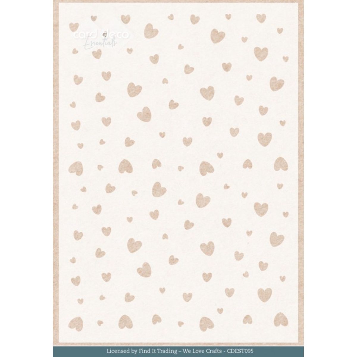 Card Deco Essentials - Owlways Yours Hearts Stencil - Hjerter Stensil