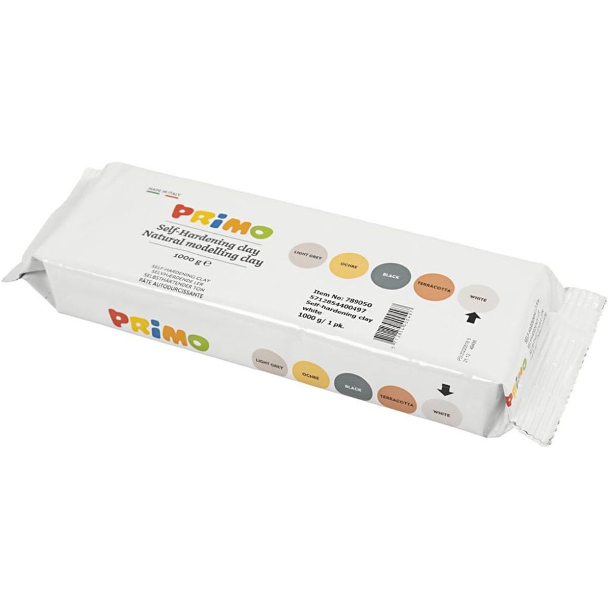 Primo Self-hardening Clay 1kg Hvit