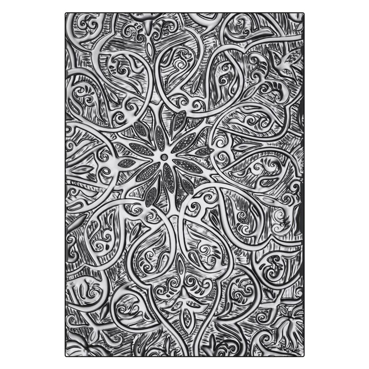 Engraved Large Sizzix 3D Texture Fades Embossing Folder By Tim Holtz